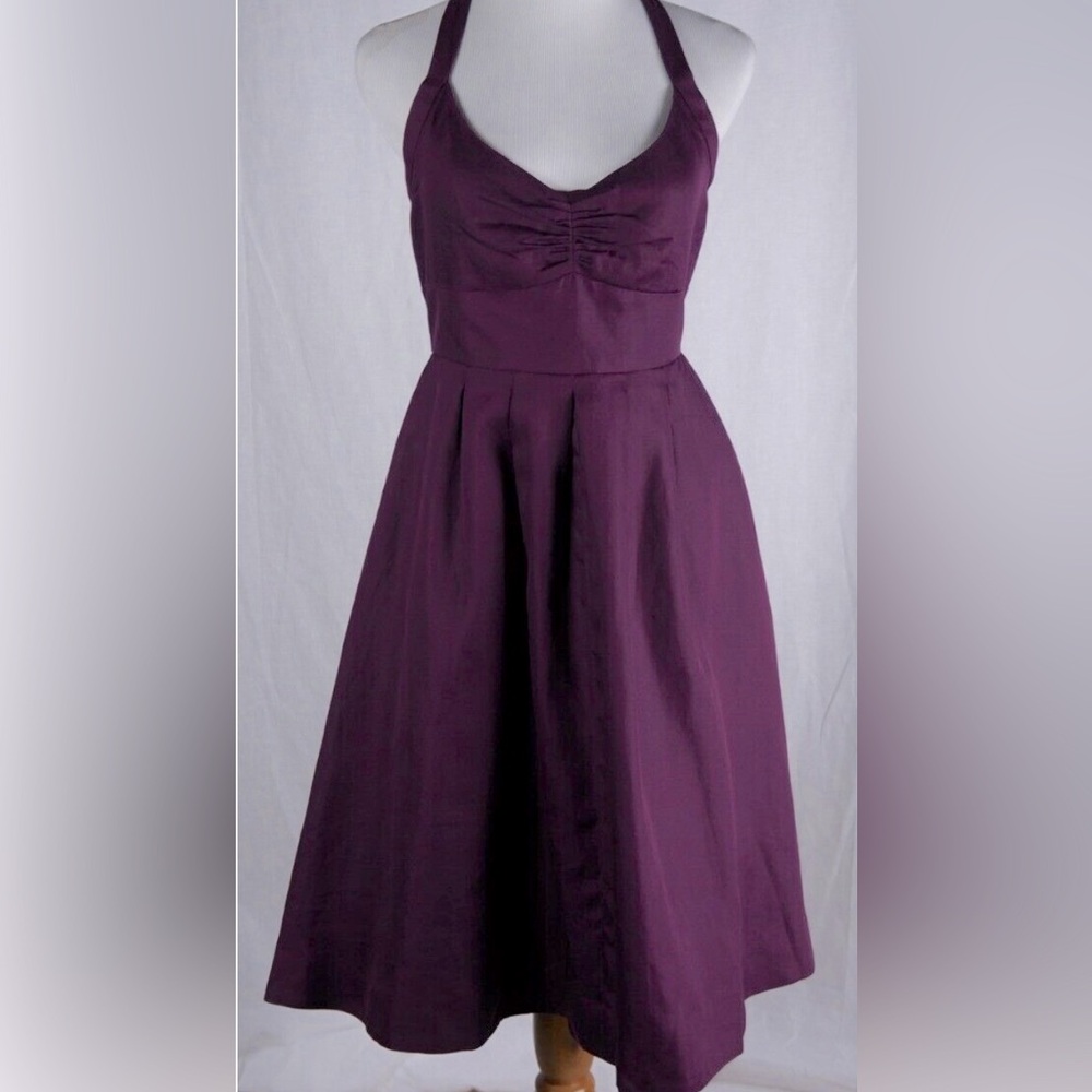 J. Crew Lydia Halter Spiced wine Dress